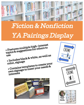 Preview of Fiction & Nonfiction YA Literature Book Pairings Display--Secondary Students