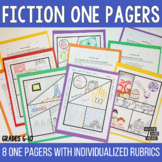 Fiction One Pagers | Templates and Rubrics for Any Text