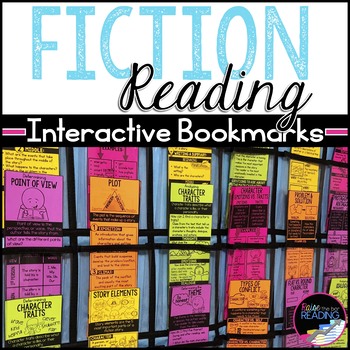 Preview of Reading Fiction Printable Bookmarks: Summarizing, Story Elements, Character