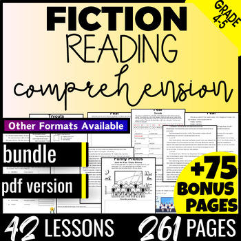 Preview of Fiction Reading Comprehension Passages and Questions Bundle 4th 5th Grade PDF