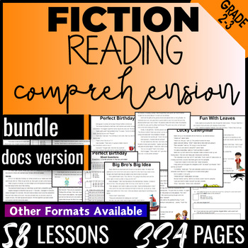 Preview of Fiction Reading Comprehension Passages and Questions 2nd 3rd Grade Google Docs