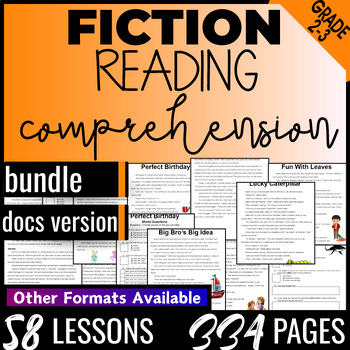 Preview of 2nd 3rd Grade Fiction Reading Comprehension Passages and Questions