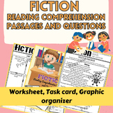 16+ Fiction Reading Comprehension Passages, 5W Graphic Org