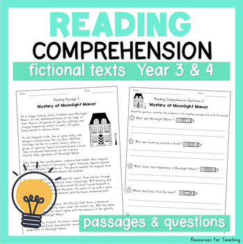 Preview of Fiction Reading Comprehension Passages and Questions for Year 3 and 4