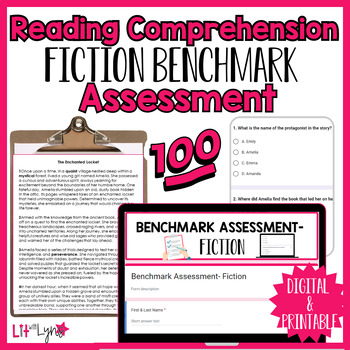 Fiction Reading Comprehension Pretest- Benchmark Assessment by Lit with ...