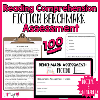 Preview of Fiction Reading Comprehension Pretest- Benchmark Assessment