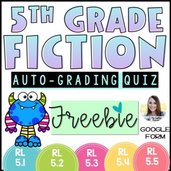 Preview of Fiction Reading Comprehension Quiz | Google Forms | Fifth Grade Literature