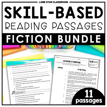 Preview of Fiction Reading Passages BUNDLE - Skill-Based - TEKS-Aligned