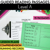 Fiction Reading Passages| Level A | Kindergarten | Guided 