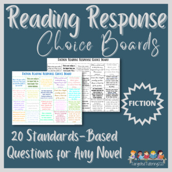 Preview of Fiction Reading Response Choice Board