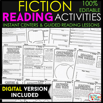 Preview of Fiction Reading Comprehension Graphic Organizers - Reading Response