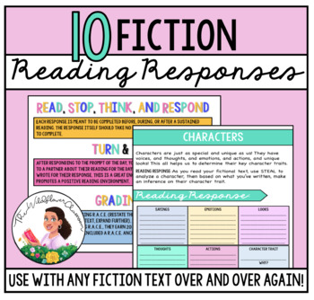 Fiction Reading Responses | Middle School by The Wildflower Classroom