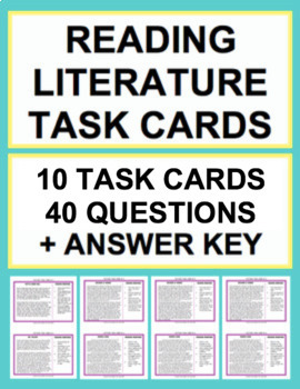 Preview of Reading Literature Task Cards