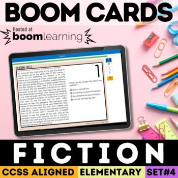 Preview of Fiction Reading Skills Task Cards | Digital Boom Cards