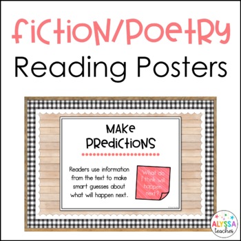 Preview of Reading Strategies Posters for Fiction and Poetry Comprehension