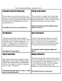 Fiction Reading Strategy "Signpost" Cards Graphic Organize