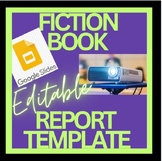 Fiction Report Template Editable Google Slides digital boo