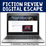 Fiction Review Digital Escape Room Google Classroom Activities