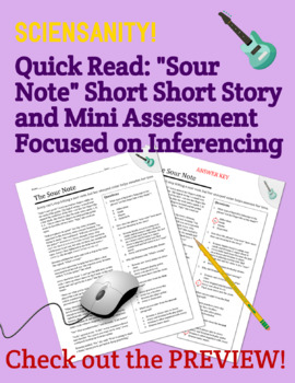 Preview of Fiction Skills Review: Short story and mini-assessment focused on inference