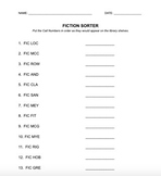 Fiction Sorter Activity Sheet