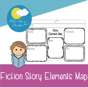 Preview of Fiction Reading Comprehension - Story Elements Map