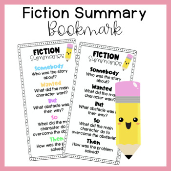 Preview of Fiction Summary Bookmark