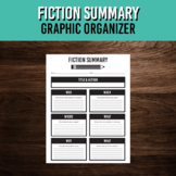 Fiction Summary Graphic Organizer | Printable Worksheet | 