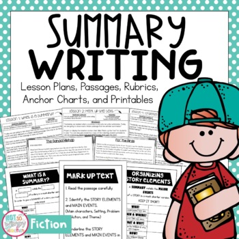 Preview of Fiction Summary Reading Response Writing Unit