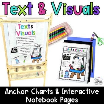 Preview of Fiction Text & Visuals Anchor Charts & Interactive Notebook Pages