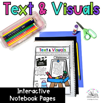 Preview of Fiction Text & Visuals Interactive Notebook Pages