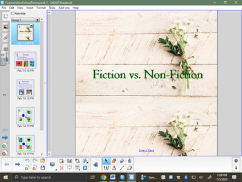 Preview of Fiction Vs. Non- Fiction Powerpoint