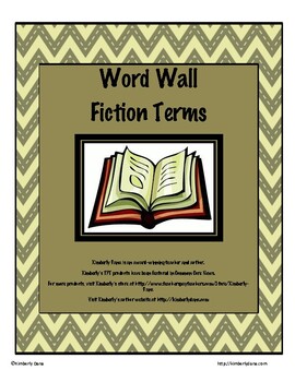 Preview of Fiction Word Wall Cards