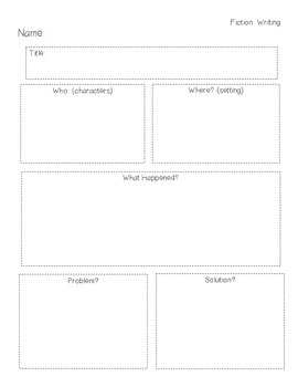 Fiction Writing Graphic Organizer by TeachLoveLead | TpT