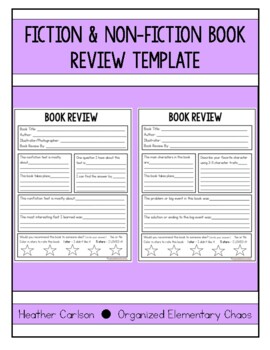 Preview of Fiction and Non-Fiction Book Review Template