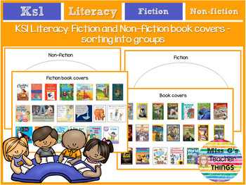Preview of Fun Fiction and Non-fiction activity - sorting books into groups