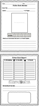 Preview of Fiction and Nonfiction Book Review and Reports - Editable