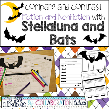 Preview of Stellaluna and Bats Activities, Vocabulary, Fiction and Nonfiction Comparison