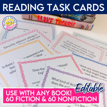 Preview of Reading Discussion Cards | Questions for Fiction and Nonfiction