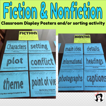 Fiction and Nonfiction Posters by Teacher Mom Power | TpT