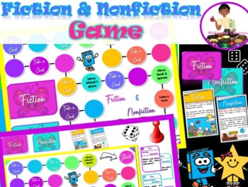 Preview of Fiction and Nonfiction Reading Comprehension Board Game