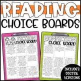 Reading Response Choice Boards