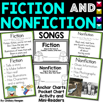 Preview of Fiction vs Nonfiction Song Activities