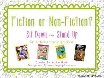 Preview of Fiction or Non-Fiction Sit Down Stand Up Active Learning Game