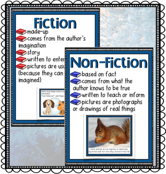 Fiction or Non-Fiction Animals in Winter Pocket Chart Lesson | TPT