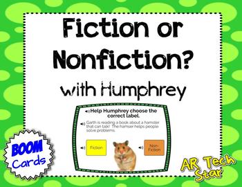 Preview of Fiction or Non-Fiction with Humphrey with AUDIO Boom Cards