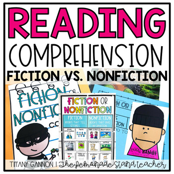 Preview of Fiction vs. Nonfiction Activities + Anchor Chart | Reading Comprehension