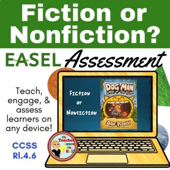 Preview of Fiction or Nonfiction? Easel Assessment - Digital Fiction/Nonfiction Activity