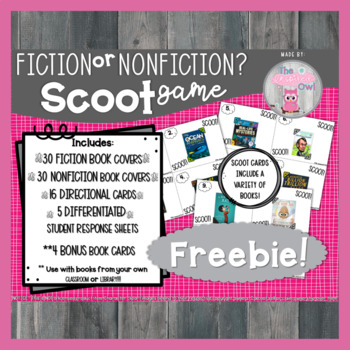 Preview of Fiction or Nonfiction? Scoot Game - FREEBIE!