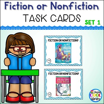 Preview of Fiction or Nonfiction Task Cards Set #1