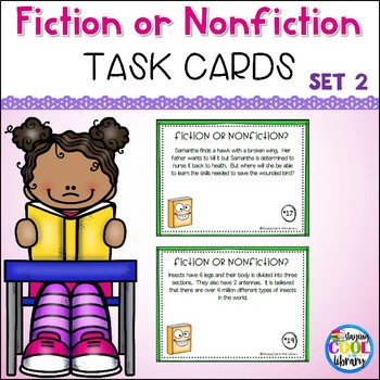 Preview of Fiction or Nonfiction Task Cards Set #2